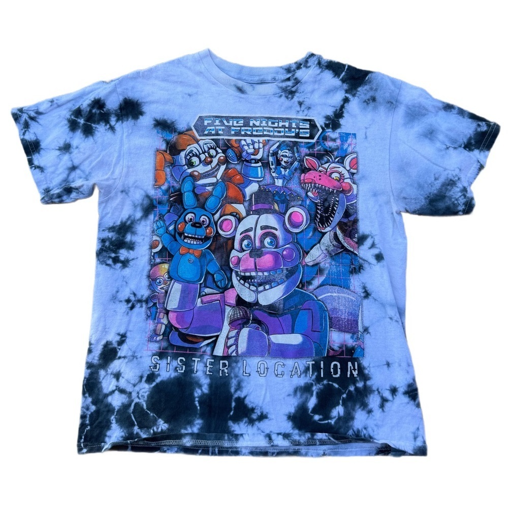 Five nights at Freddy’s Tie-Dye Kids Graphic Tee - Blue